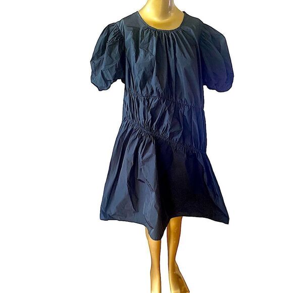 Future Collective XXL black cinch dress, balloon sleeves. Tafita type fabric - Picture 1 of 5